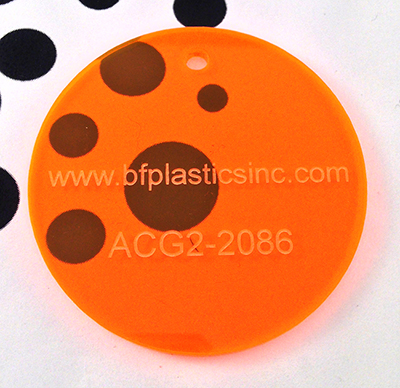 BF Cast Acrylic 1/8" Orange Glow (2-sided gloss)