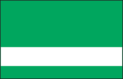 Discontinued item.  Rowmark Satin 1/16 2-Ply Bright Green/White