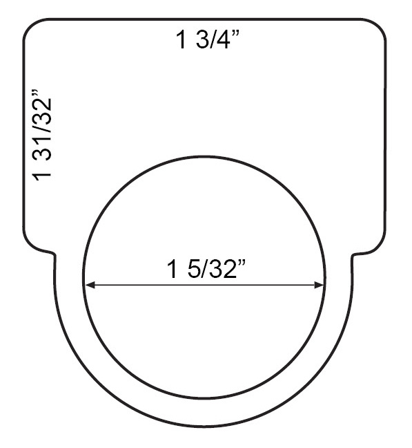 Legend Plate - Laser XT w/ Dura-Guard 1.96 x 1.75 Black/White - Pack of 25