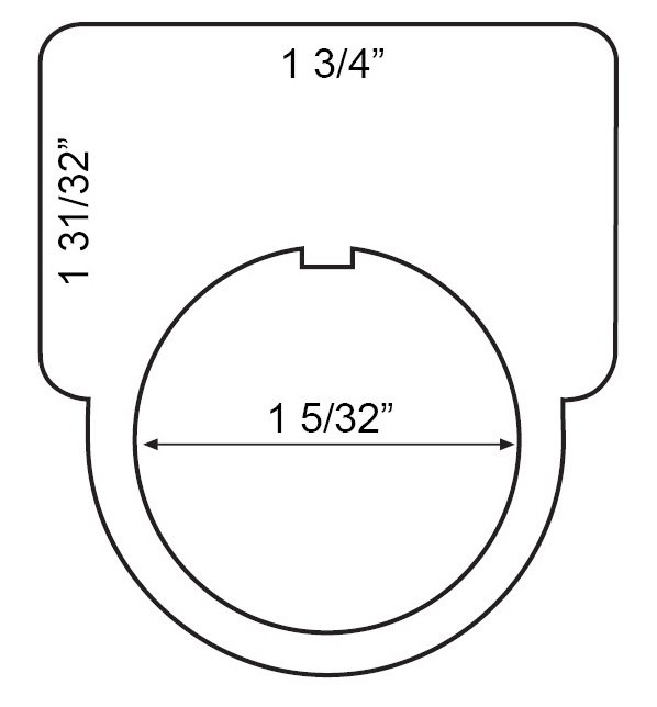 Legend Plate - Laser XT w/ Dura-Guard 1.96 x 1.75 White/Black - Pack of 25