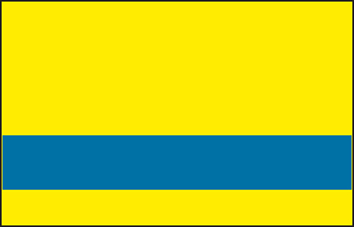 Discontinued item.  Rowmark Satin 1/16 2-Ply Yellow/Blue