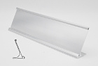Desk Holder 2" x 8" Polished Silver w/ 1/8" slot