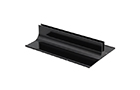 Wall Bracket 4" Matte Black (holes) w/ 1/8" slot