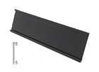 Wall Holder 1" x 6" Matte Black (no holes) w/ 1/16 slot