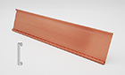 Wall Holder 1" x 6" Polished Rose Gold (no holes) w/ 1/16 slot