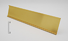 Wall Holder 1" x 6" Polished Yellow Gold (no holes) w/ 1/16 slot
