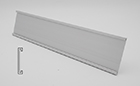 Wall Holder 1" x 10" Satin Silver (no holes) w/ 1/16 slot