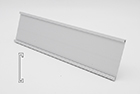 Wall Holder 1" x 6" Satin Silver (no holes) w/ 1/16 slot